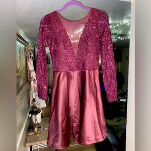 My Michelle, size 7, burgundy homecoming or special occasion dress.